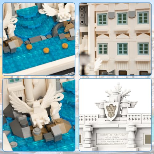 Oichy Architecture Building Toy Roman Landmark Trevi Fountain Building Set - color: Trevi Fountain Set