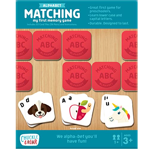 Chuckle & Roar Alphabet Matching Memory Game, Toddler Games, Kids Ages 3+ - color: Multicolor