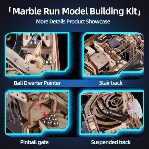 3D Wooden Puzzle Marble Run for Adults - color: Marble Run