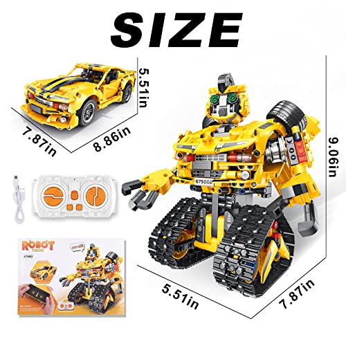 STEM Robotics Kit for Kids 8-12, APP & Remote Control Robot Building Kits - style: RC Car