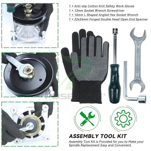 3 Pack 604214 Spindle Assembly for Hustler Raptor 52 inch Spindles - size: A17 3x604214 Spindle Kit