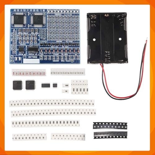 Soldering Practice Kit - 4-in-1 SMD & SMT DIY Electronic Kits | Soldering Training Board for Beginners, Hobbyists, and Students | Perfect for Learning Surface Mount Soldering Techniques