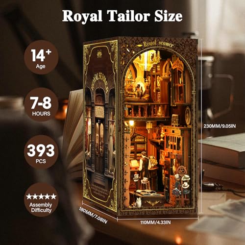 Book Nooks for Adults, DIY Miniature Dollhouse Book Nook Kit - Tailor Shop - color: 3d-tailor Shop0