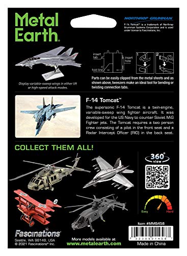 Metal Earth F-14 Tomcat 3D Metal Model Kit Fascinations