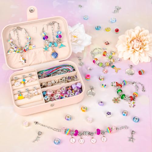 Sofier Jewelry Bracelet Making Kit for DIY Beads Charms Set Teen Gifts - color: Jewelry Box