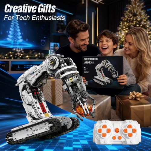 Gohero Tracked Robot Arm Kit 1468PCS,Remote APP Control for Ages 8-14