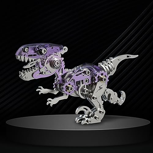 FILASLFT 3D Metal Puzzles for Adults,Mechanical Model Velociraptor Series - color: B7-velociraptor-red