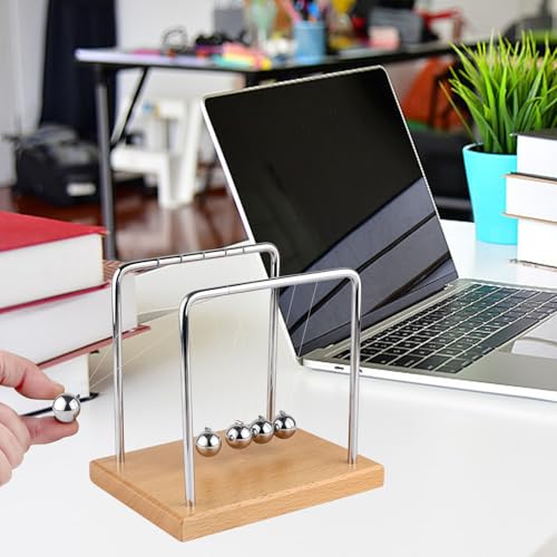 Newton's Cradle Balance Balls Fascinating Physics Gadget for Home and Office 7 Beads (5 Beads) - size: 5 Beads