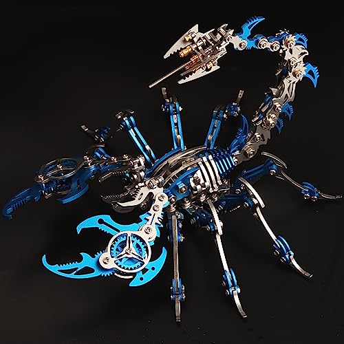 3D Metal Puzzles for Adults, Metal Model Kits Scorpion Metal Building Kit - color: Blue