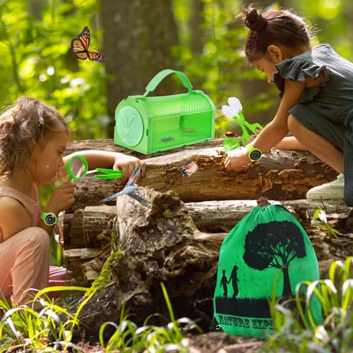 Bug Catcher Kit & Outdoor Explorer Kit for Kids, 10 Pcs Bug Catching Kit - color: Green