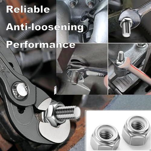 160 Pcs #6-32#8-32#10-24 Lock Nuts Kit, 304 Stainless Steel Hardware Nuts - size: #6-32 #8-32 #10-24 Kit (160 Pcs)