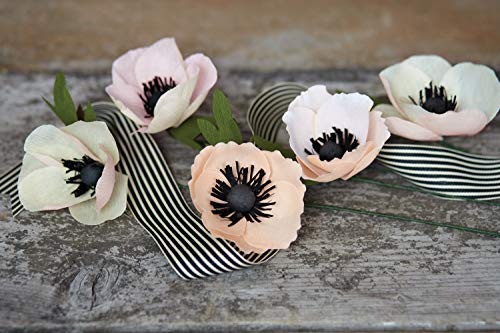 Lia Griffith Double Sided Crepe Paper Folds Roll, 6.7-Square Feet, Blush and Chiffon, Petal and Peach - color: Blush and Chiffon, Petal and Peach, size: 6.7-Square Feet
