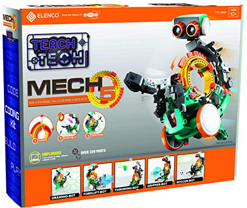 TEACH TECH Mech-5 STEM Coding Robot Building Kit for Kids Ages 10+
