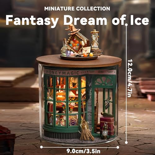 Flever Dollhouse Miniature DIY House Kit Creative Room Dream Bottle Series with Furniture for Romantic Valentine's Gift (Magical Shop) - color: Magic Shop