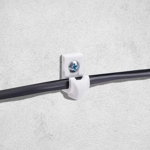 25 Pcs White Down Wall Clips, Wire Shelf Brackets Closet Support Brackets - color: 25 PCS