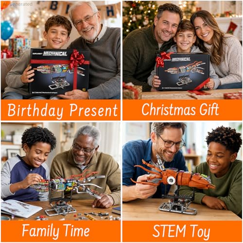Mechanical Squid Building Set with LED Lights for Kids,Boys 8-12+ - color: Cuttlefish