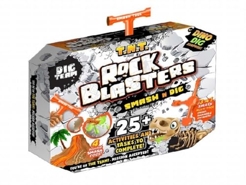RMS USA Dig Team 25 in 1 Rock Blasters Ultimate Excavation Digging Kit Ages 6+ Over 25 Adventure Activities Set- Dinosaur