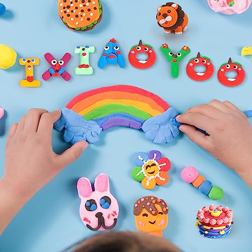 Ixiaoyoo Air Dry Clay, 100 Colors Foam Modeling Clay for School Projects - color: 100 Colors
