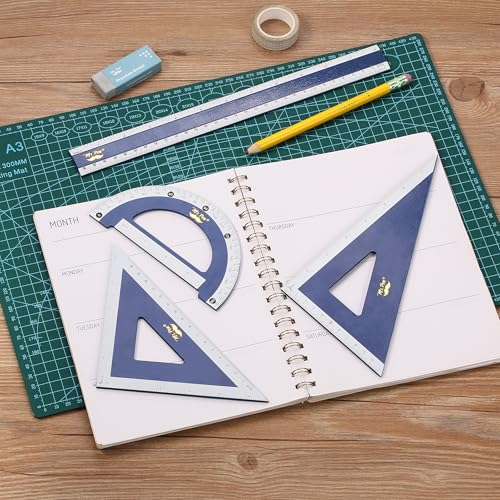 Mr. Pen- Wooden Geometry Set, 4 Pack, 8" 30°/60° Set Square