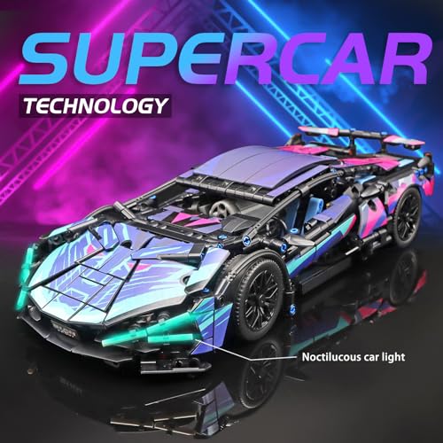 Remote Control Car Building Set, 1:14 Technical Sports Racing Building Kit - style: Dynamic Version-1186pcs