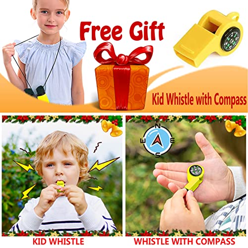 Kids Binoculars Ages 3-12 with Compass & Whistle - color: Yellow