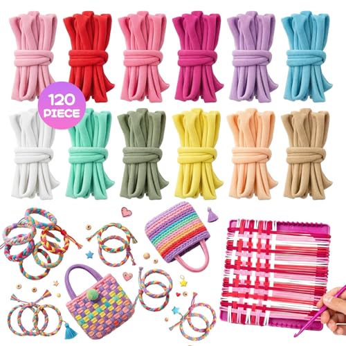 Foyods 120PCS Weaving Loom Refill Loops, 12 Colors Weaving Loops