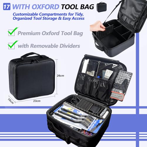 262 Pcs 3D Printer Tool Set w/Bag, Nozzle Kit & Mini Electric Grinder