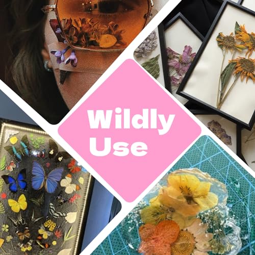 Dried Flowers for Resin 116Pcs Pink Real Natural Pressed Flowers - size: 116 pcs Pink Dried Flowers with Butterfly Stickers