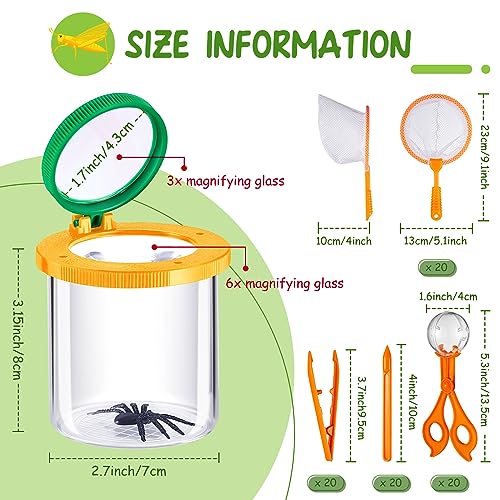 Libima 100 Pcs Bug Catcher Kit for Kids Outdoor Explorer Toys