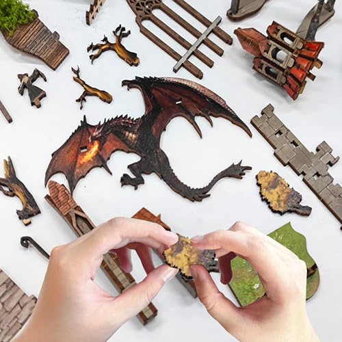 Book nooks Dragon DIY Miniature Dollhouse Kit for Adults Women Men - color: Spirit Valley of the Magic Ring