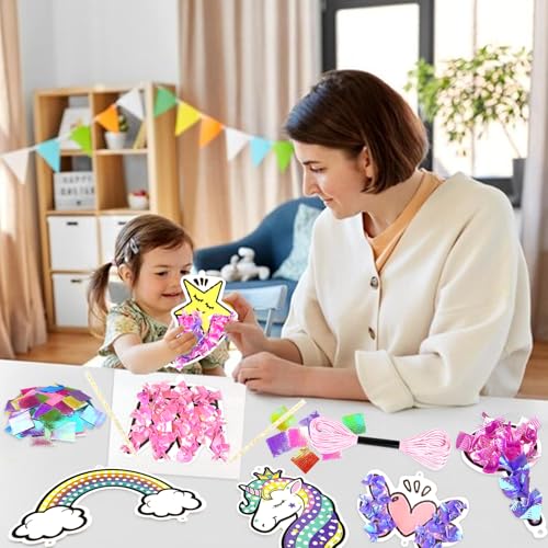 Poke-in Fun Art Fabric Craft,Magical Princesses Kits,Arts and Crafts for Kids,Mess Free Kids'Paper Craft Kits,Art Activity Birthday Ideas for Children,Toys for Girls &Boys Ages 4-10+ - style: Princess