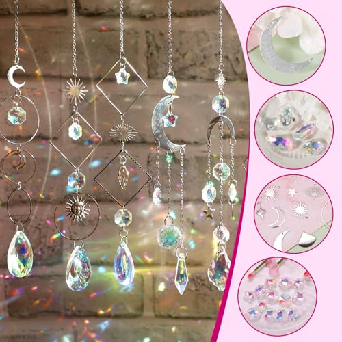 228pcs Sun Catcher Kits for Adults, DIY Arts and Crafts for Women - color: Silver