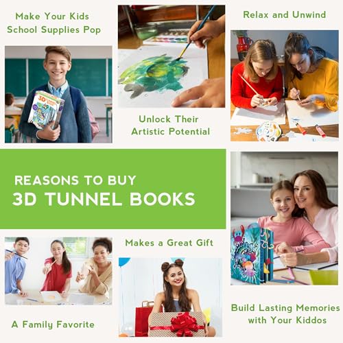 EyeConnect Crafts Pond 3D Tunnel Book – Hands-on Stationery Craft Kit - color: Pond, size: Deluxe