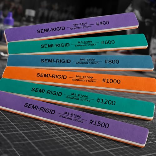 6 Pcs Polishing Sanding Sticks for Plastic Models Gundam Crafts Repairing