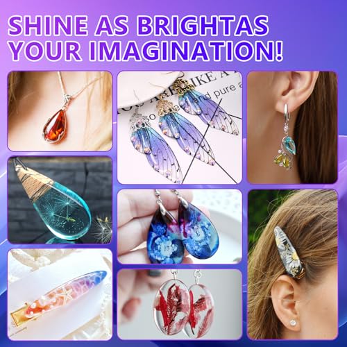 KISREL 100g UV Resin Jewelry Making Kit, Resin with Molds - size: 100g