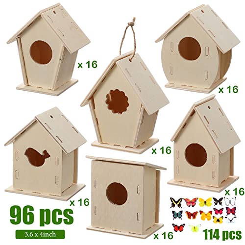 Kisston 272 Pcs DIY Birdhouse Kits for Kids Wooden Bird Houses Kit