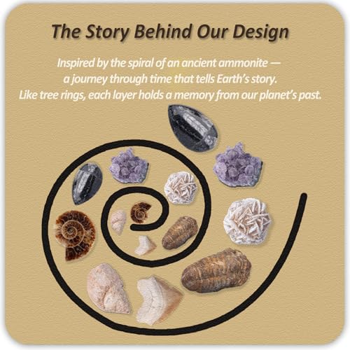 Gemstone and Fossil Dig Kit – Excavate 10 Gems and 10 Fossils, STEM Geology Set, Educational Toy, Science Kit for Kids Ages 8+