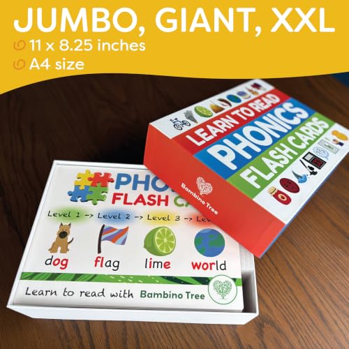 Jumbo Phonics Flash Cards - size: Jumbo