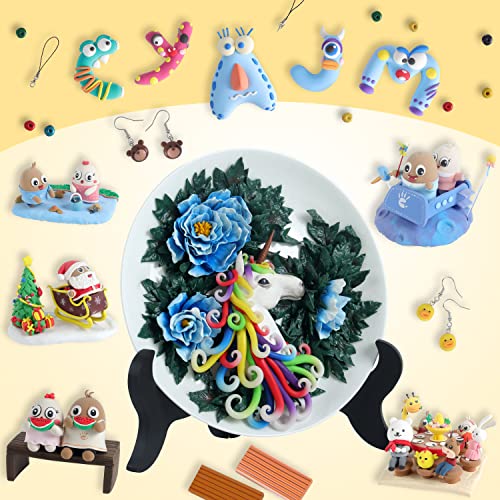 Cyajm 72 Colors Polymer Clay Strips Kit, DIY Jewelry & Home Decor - color: 72-L