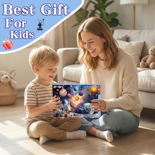Puzzles for Kids Ages 6-8 8-10 - 200 Piece Puzzles - Solar System Puzzle - color: Space