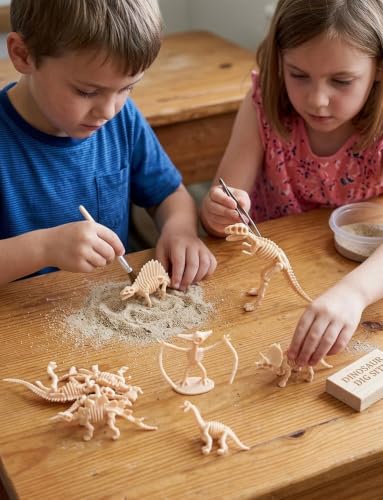 HFKPJRT 30 Pcs Large Dinosaur Bones for Sandbox, Dinosaur Fossil Skeleton