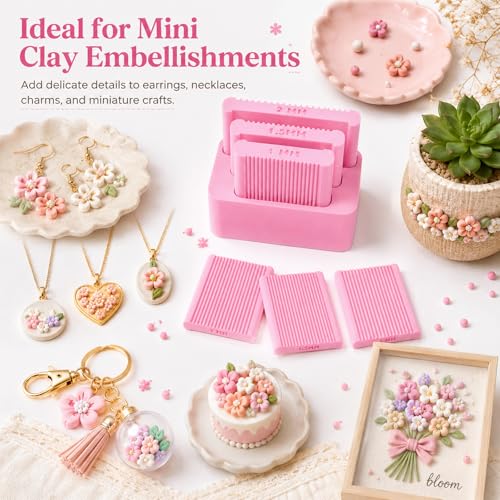 Mini Polymer Clay Bead Maker(1&1.5&2mm), Clay Beads Roller Bead Shaping Tool Clay Molds for Jewelry Making DIY Bracelet Necklace Craft - color: 1-2mm