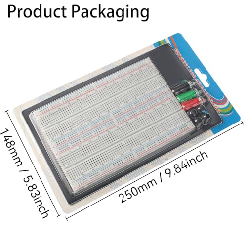 1600 Tie-Points Solderless Breadboard and with 20 Colorful Jumper Wires