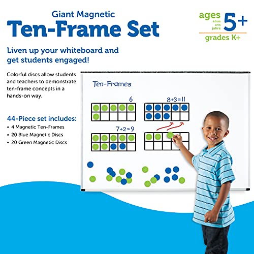 Learning Resources Giant Magnetic Ten Frame Set - style: GIANT MAGNETIC TEN-FRAME SET
