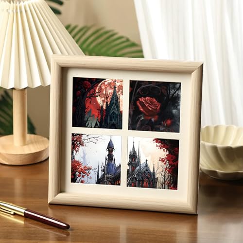 24 Sheets 6"x6" Scrapbook Paper Single-Sided Pattern Decorative Paper - color: 24 sheets-House Rose