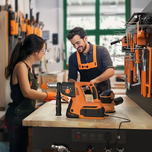 CAMMOO 48x24 Inch Garage Work Bench with Storage, Pegboard & Power Strip (Pack of 2) - size: 48-Inch (Pack of 2)