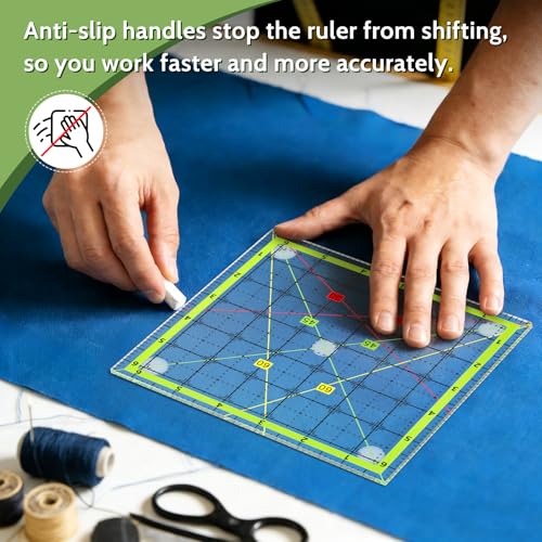 Imeepa 4PCS Quilting Ruler Set, Square Quilting Templates 3.5/4.5/6.5/10.5" - size: Square