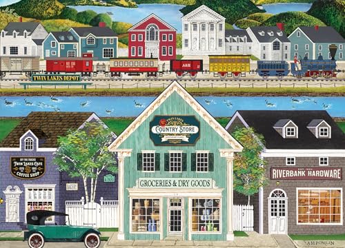 MasterPieces Twin Lakes Jigsaw Puzzle - 500 Piece EZ Grip, Adult Puzzle - for Adults - style: Twin Lakes