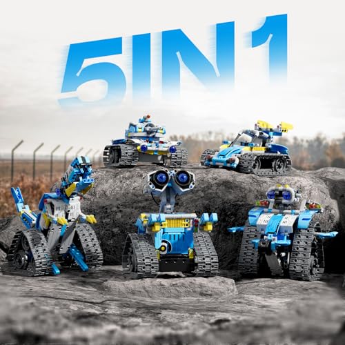 Mibido Robot Building Kit with Remote Control STEM Gifts for Boys Ages 8-13 - color: Blue