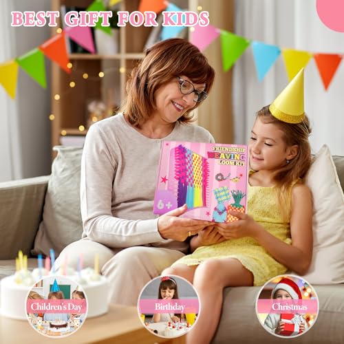 HOMY MART Weaving Loom Kit Toys for Kids and Adults, Potholder Loops Crafts for Girls Ages 6 7 8 9 10 11 12, 7" Pot Holder Loom Knitting Kits and Gifts for Kids and Beginners, 280 Craft Loops